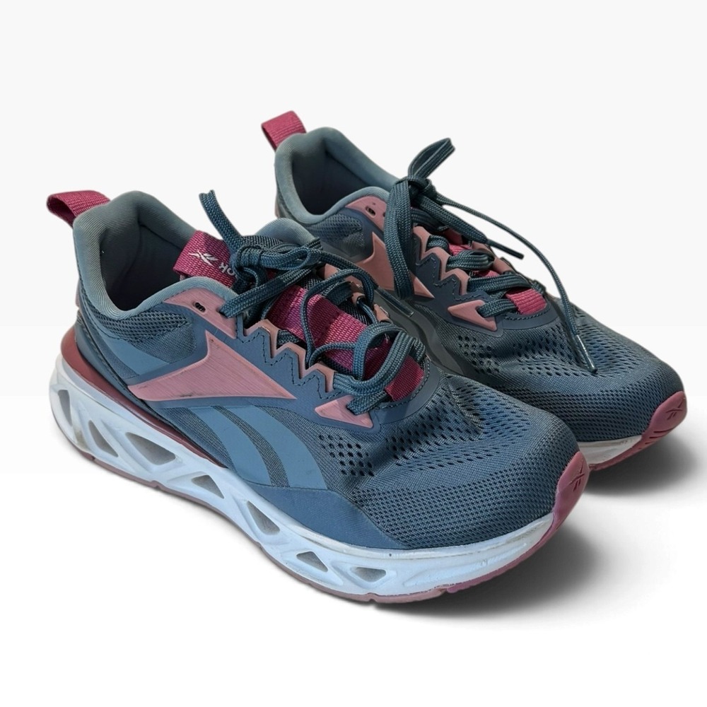 Reebok Zig Sky FX8211 Womens 7.5 Blue Pink ZigTech Running Athletic Sneakers